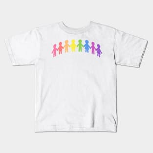 Paper People Or Doll Chain Semi Circle Kids T-Shirt
